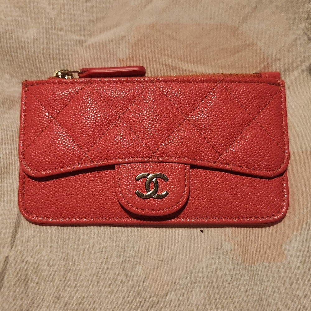 Chanel 23S Pink Zip Card Holder